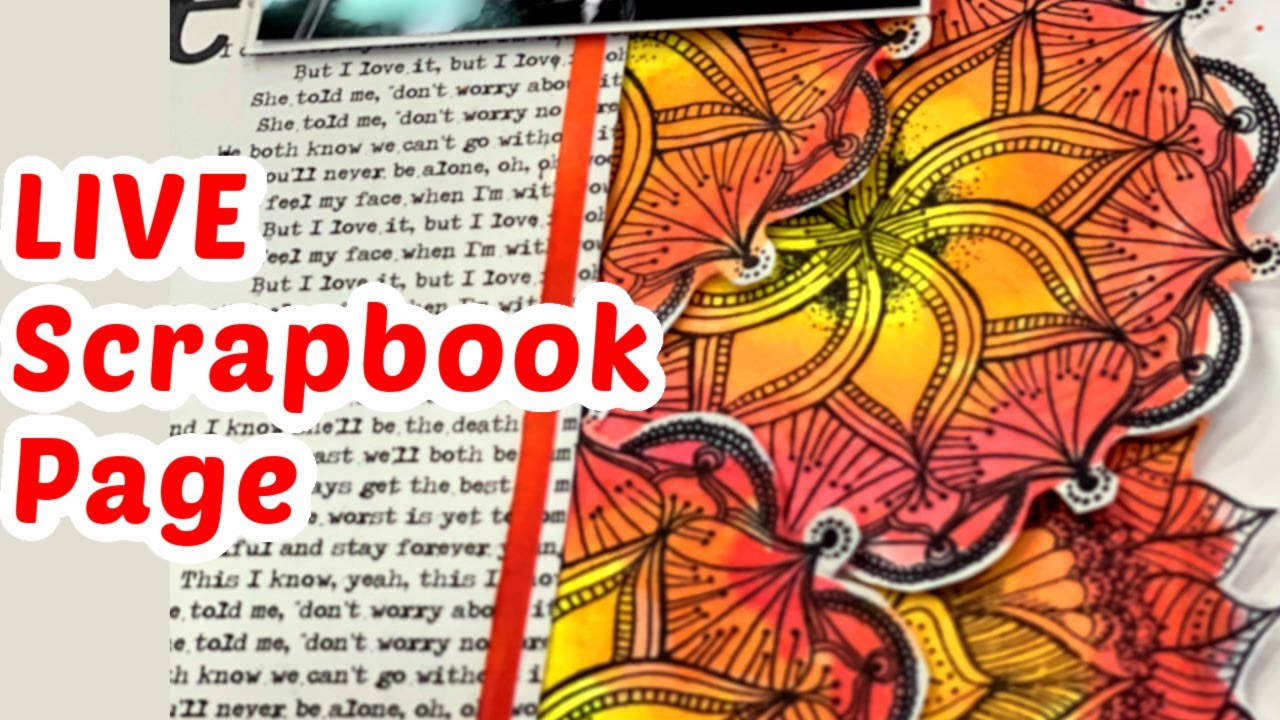 LIVE Scrapbook Page with Lindys Magicals & Art By Marlene Stamps YouTube