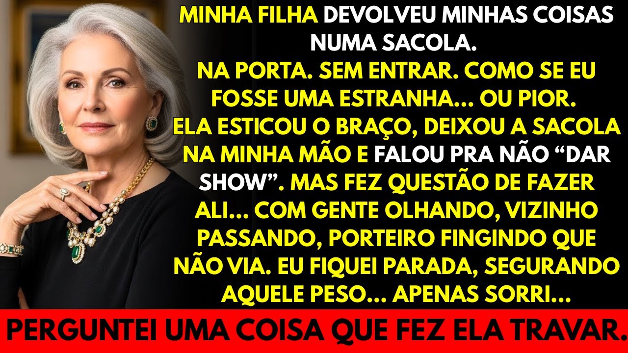 Minha filha devolveu minhas coisas numa sacola na porta… então eu fiz uma pergunta que ela travou!