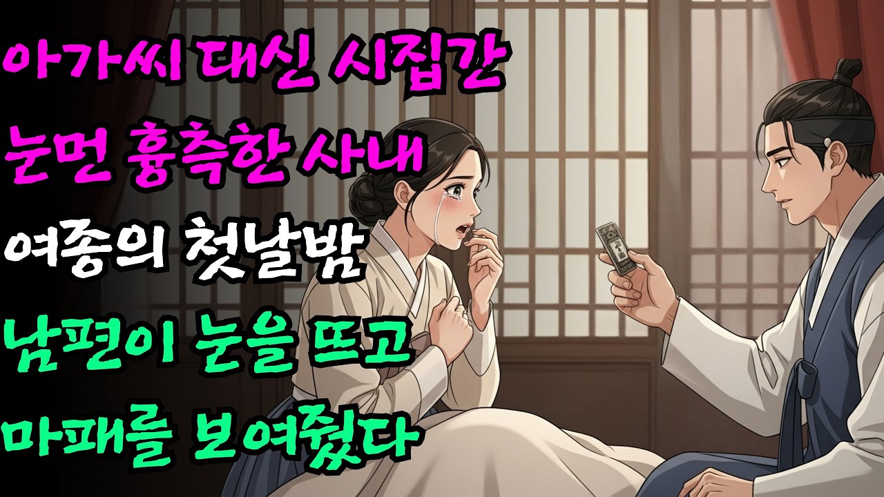 아가씨 대신 눈먼 흉측한 사내에게 시집간 여종, 첫날밤 남편이 눈을 번쩍 뜨며 보여준 마패의 정체 | 야담 민담 옛날이야기