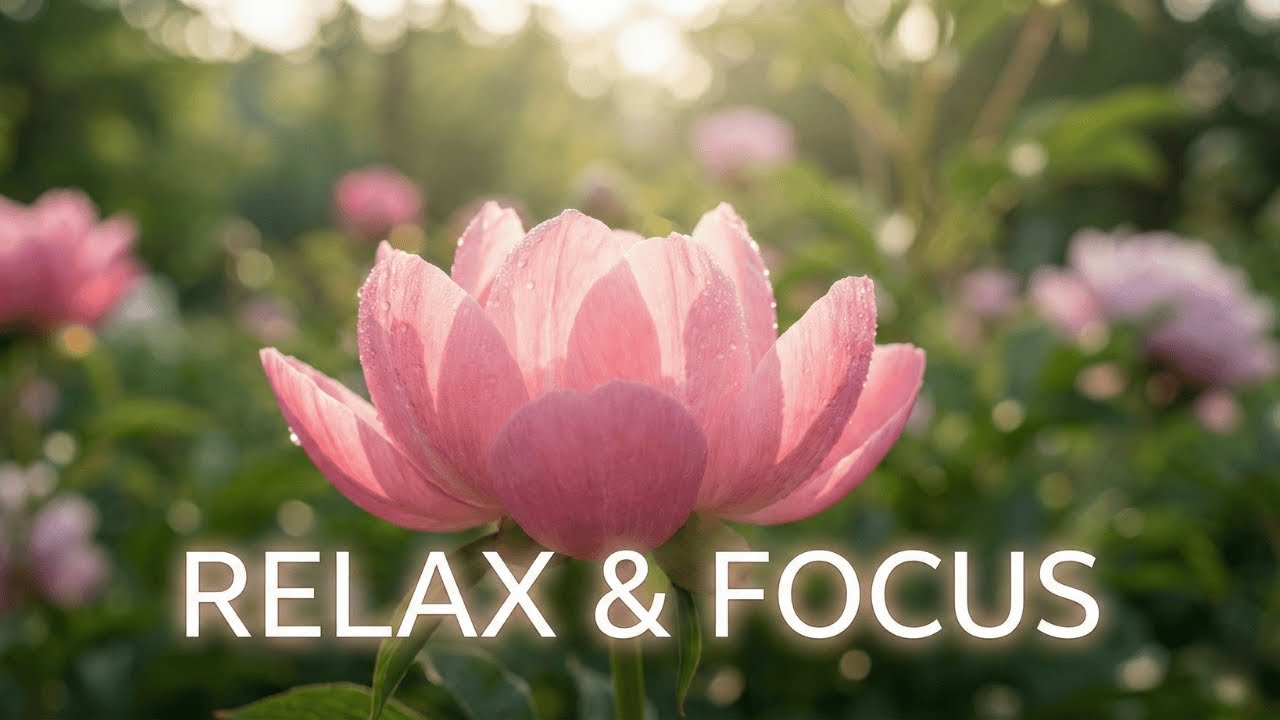 Beautiful Pink Flowers with Sweet Relaxing Music 🌸 (Stress Relief)