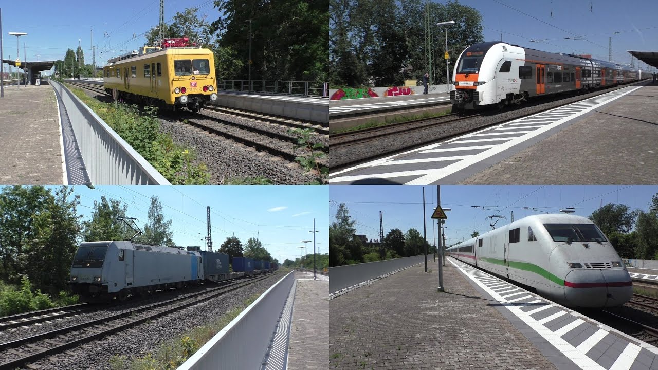 Bahnverkehr in Ahlen(Westf) mit 708 327, ICE 2 & IC 2, Desiro HC, Güterzügen und Eurobahn FLIRTs
