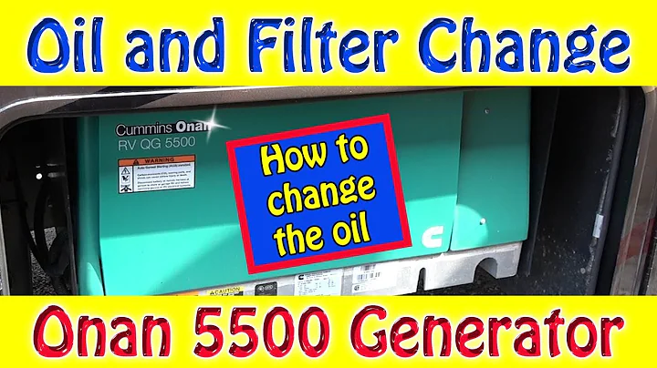 Easy Guide to Onan 5500 Generator Oil Change