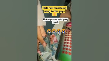 Thumbnail of hati-hati‼️😭kerugian menabung uang kertas di celengan_ada yang pernah begini❓❓❓  #shorts