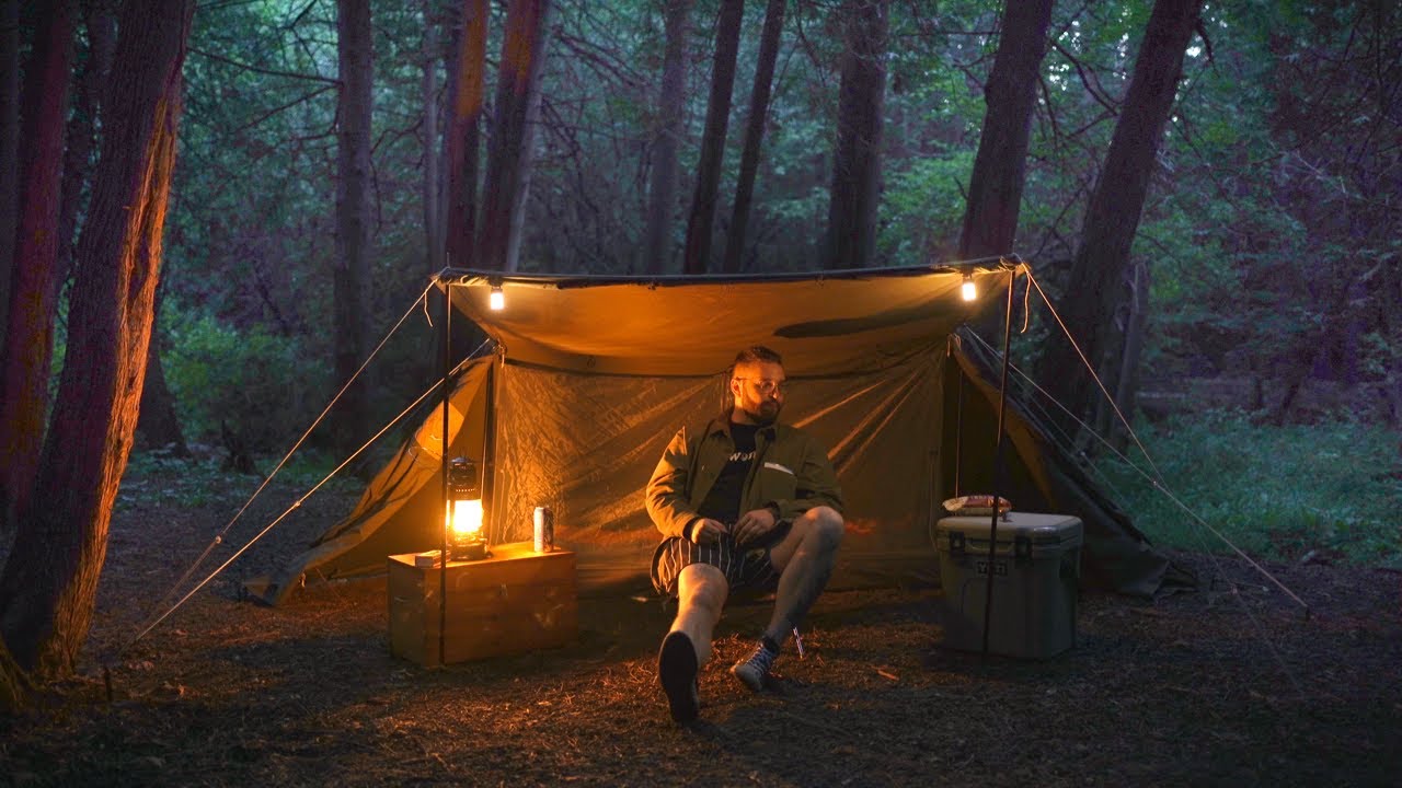 Solo Camp at Emily Provincial Park | Grilled Halloumi Wrap, Greek Salad, Coffee & Breakfast Cookie