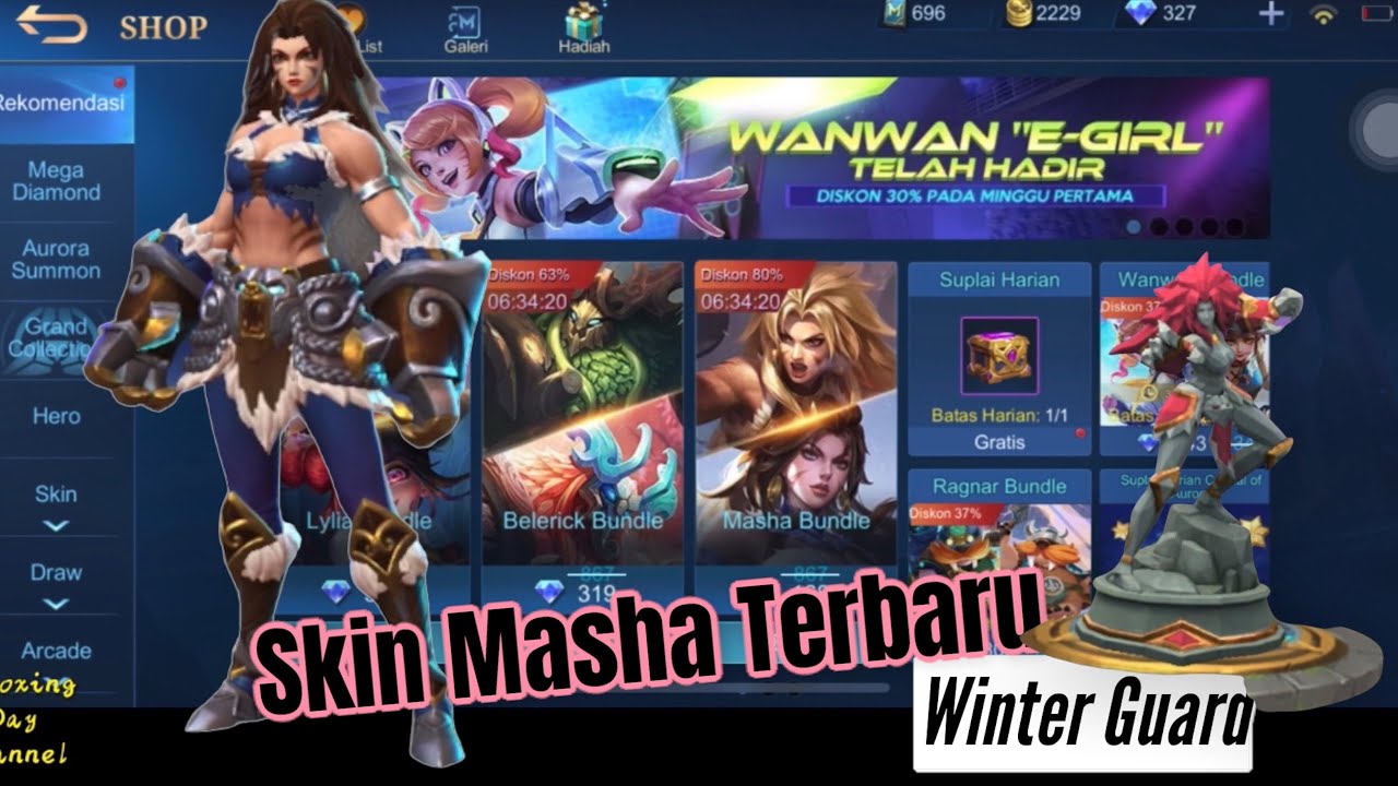 Beli Skin Masha Bundle Diskon 80% Dari Montoon Mobile Legends - Skin Elite Masha Winter Guard