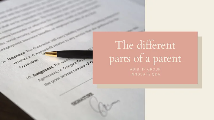 The different parts of a patent