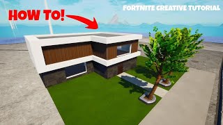 How to Build a Modern Mansion in Fortnite Creative (Very Simple)