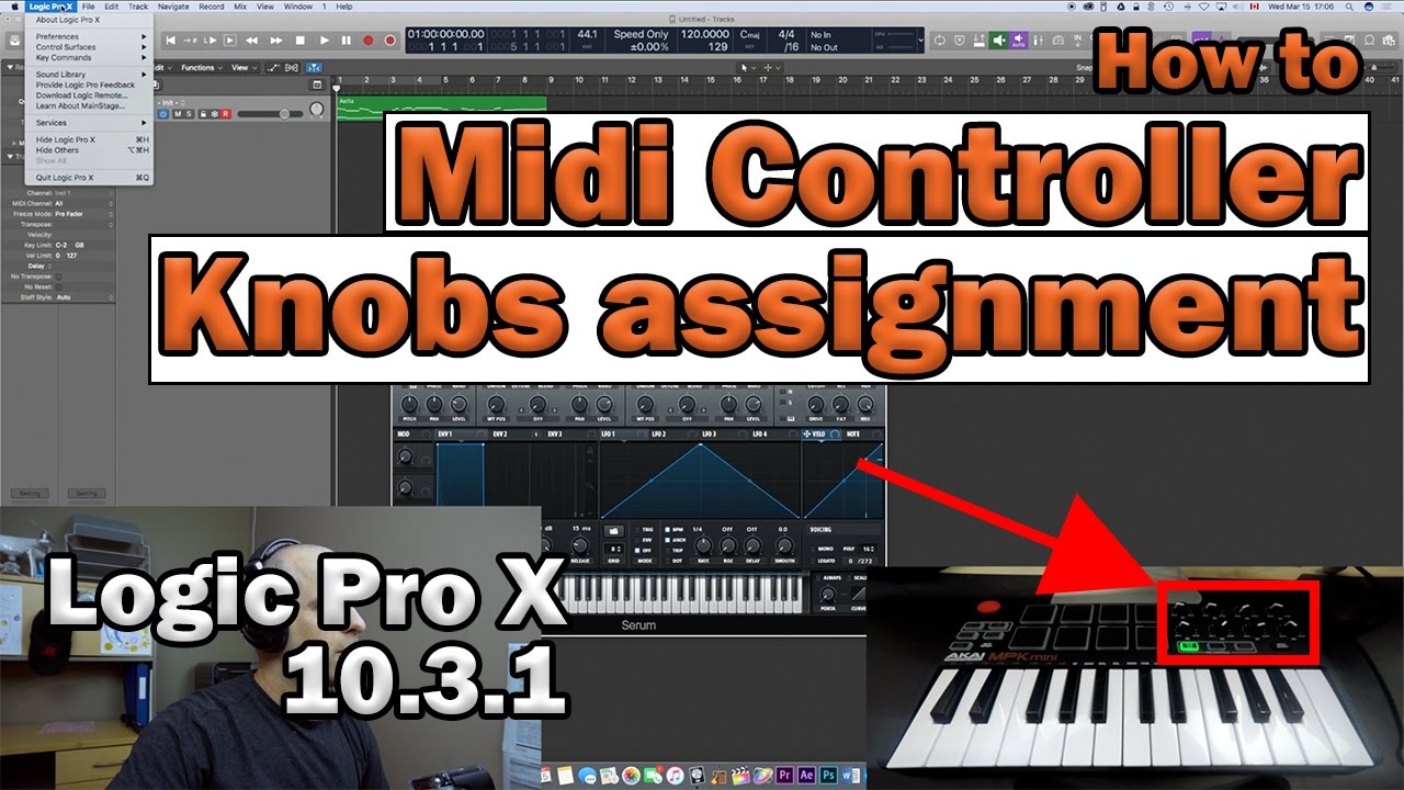 How to assign your Midi Controller Knobs in Logic Pro X v 10.3.1