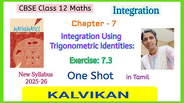 Cbse Class 12 Maths Chapter 7 Ex 7.3 One Shot Integration Using Trigonometric Identities in Tamil