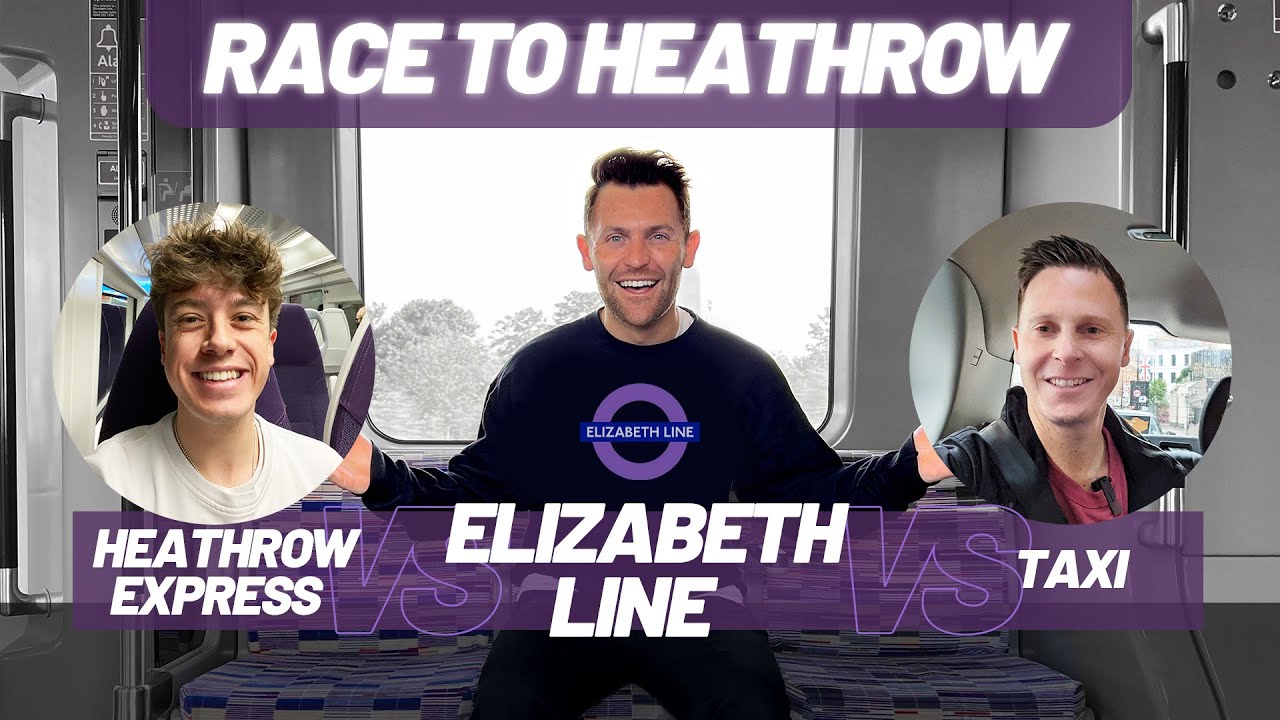 RACE to Heathrow Airport Is the ELIZABETH LINE faster than Heathrow Express and taxi? YouTube