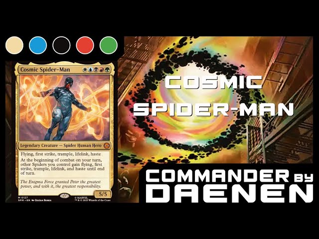 cosmic spiderman mtg commander deck EDH Deck Spider-Man 100 Magic Cards Custom Deck Marvel's Spider-Man Spider deck Spiders 5 Color Command the battlefield with this custom 100 Commander Deck-in-a-Box: Cosmic Spider-Man |