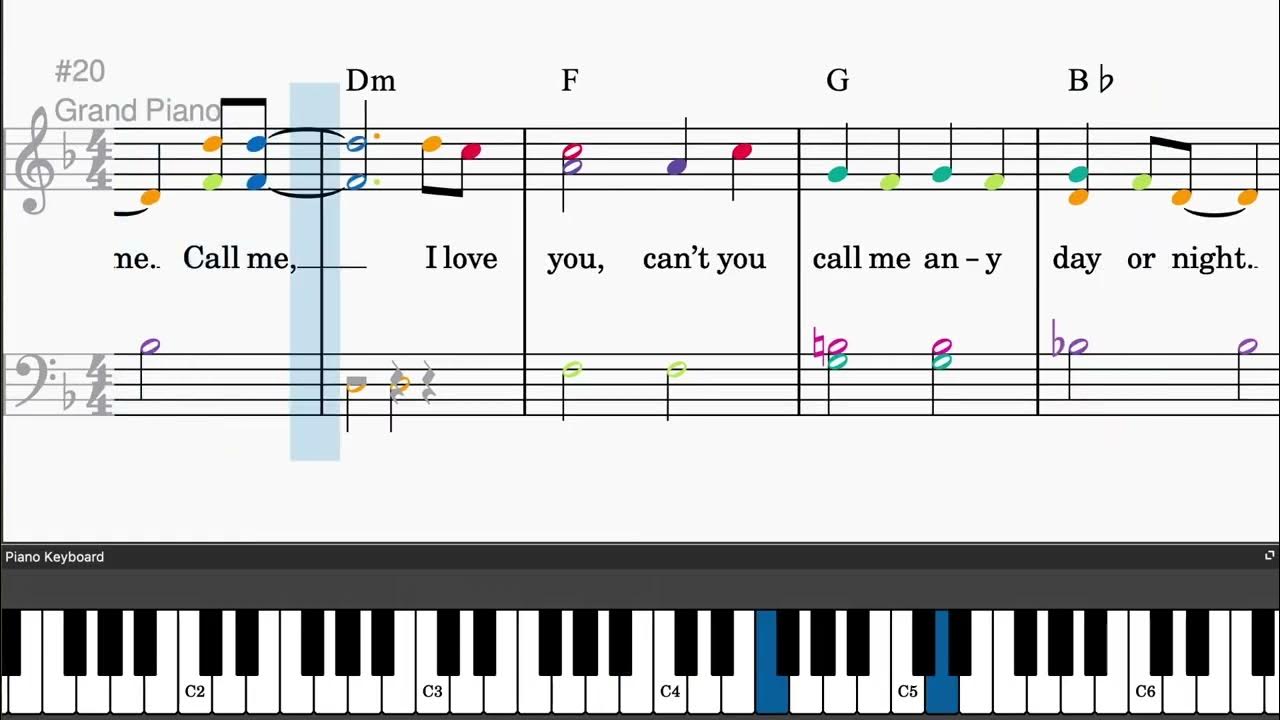 Call Me by Blondie - Easy piano tutorials with sheetmusic Call Me by Blondie - Easy piano tutorials with sheetmusic
