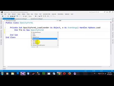 How to exclude control from a Window Form Opacity in VB 2012
