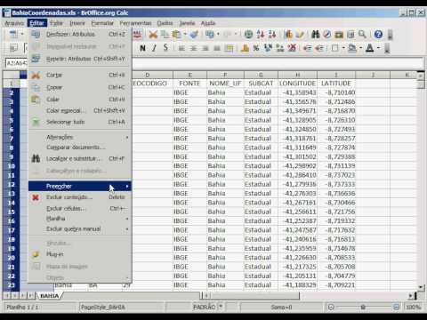 Broffice Calc Preenchimento Automatico De Campo Youtube