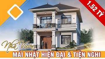 ĐẲNG CẤP VÀ TIỆN NGHI VỚI MẪU NHÀ VƯỜN 2 TẦNG MÁI NHẬT |MH04145