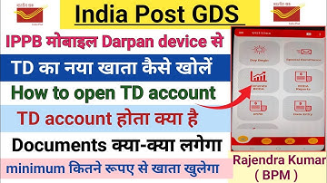 How to open TD account from IPPB