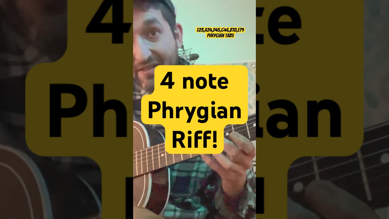 4 note Phrygian riff to spice up your playing! #howtoplayguitar # ...
