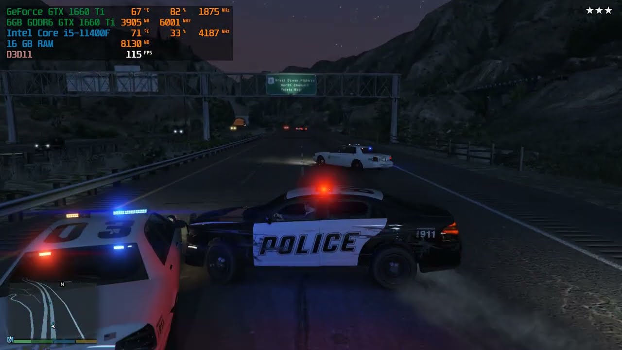 GTA V - GTX 1660 Ti  i5 11400F