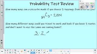 Mrs.  Eischens Alg 2 Probability White Board Review