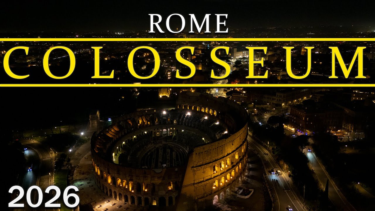 Сolosseum Rome drone footage 2026