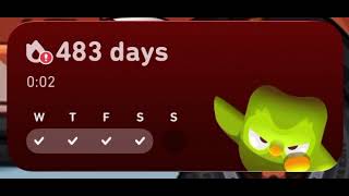 The final countdown to midnight on Duolingo #duolingo #duolingoapp #duolingoowl 