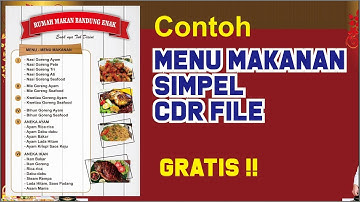 Menu Makanan Format Cdr Gratis (demo File)