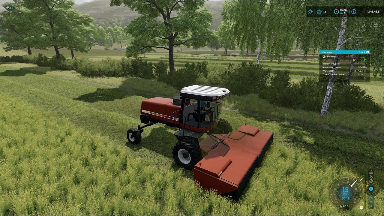 FS22 TVTOF Farmer) * 27 * New Swather, Alfalfa Hay, Grass Hay & Grass Windrows (Time
