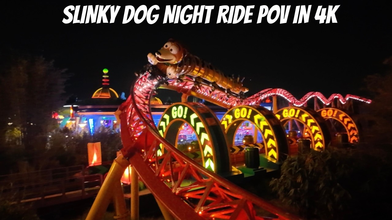 The Most Magical Night Ride at Disney World? | Slinky Dog Dash POV