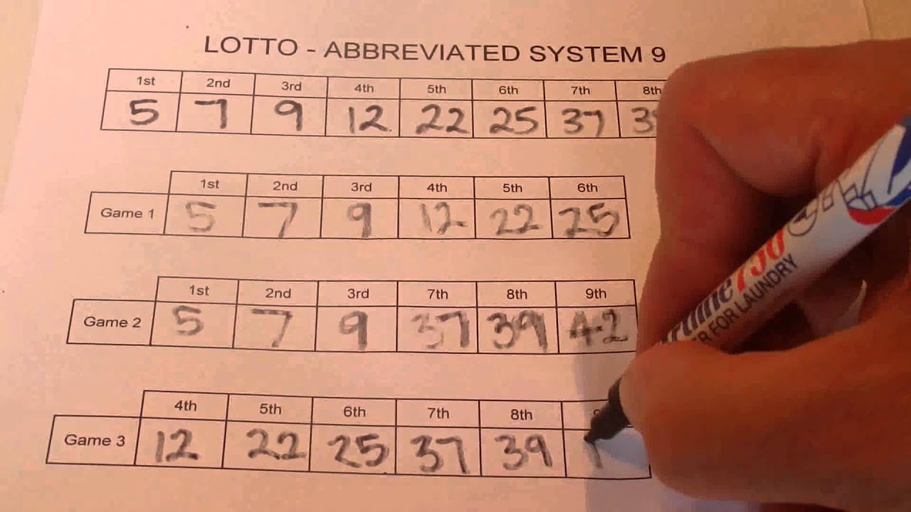 zoom methodologie gesmolten How to Play Lotto With an Abbreviated System 9 - Lotto Wheeling - Step by  Step Instructions - YouTube