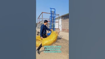 Car battery drives the machine double chain induction bale loader#24V Bale Elevator Loading Bales