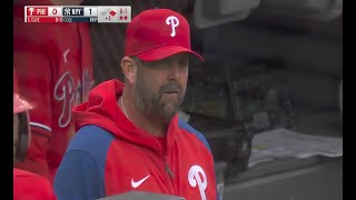 Phillies Hitting Coach Gets Thrown Out For Yelling At The Umpire 😱!!!