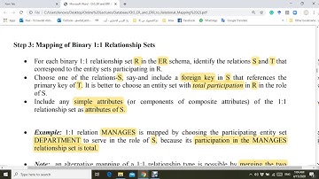 Mapping ER Diagram into Relational Schema