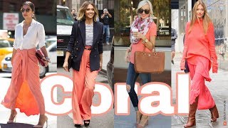 OUTFITS con el COLOR DE MODA 2020: CORAL | COMO COMBINAR LIVING CORAL PANTONE | Tendencias Mujer