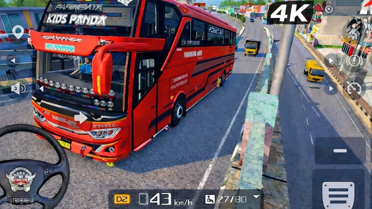 Bus Simulator Indonesia Gameplay 4K | Indian Long Route Driving No Crash , Bus simulator game 