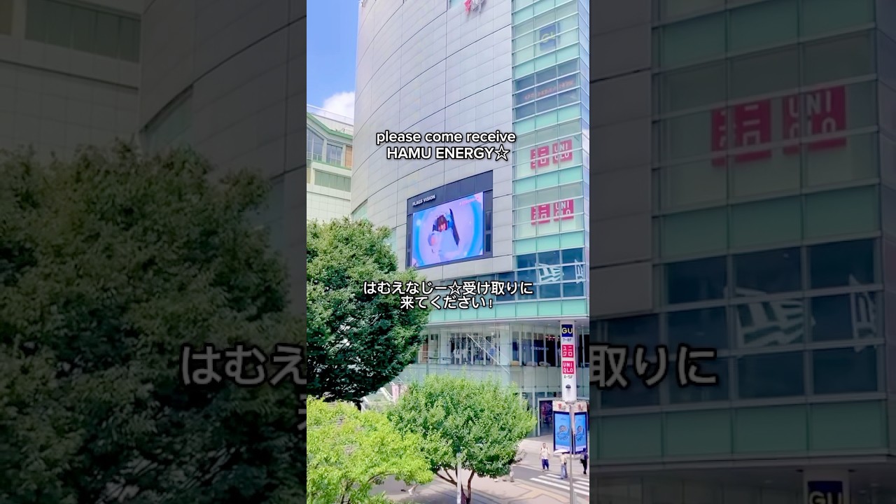 デビュー曲「はむえなじー☆」の広告が新宿フラッグスのビジョンで8月1日〜7日まで放映します✨【詳細は概要欄をチェック！pls check description for info!】