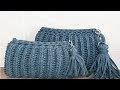 (코바늘 클러치뜨기)crochet Clutch/초보용으로 태슬만드는법도 있습니다/Tteurraea