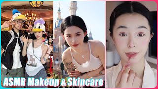 Jannatul☘️Mitsuisen's ASMR Makeup & Skincare Routine✨Satisfying skincare asmr🍃Beauty Secrets🌿380