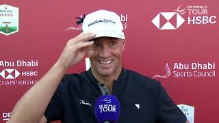 Alex Noren Flash Interview Friday 2023 Abu Dhabi HSBC Championship © DP World Tour