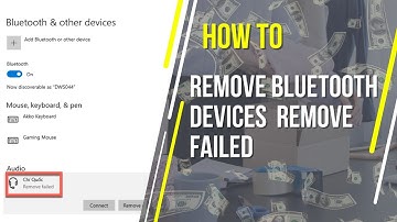 Remove Bluetooth Devices From Windows 10 Remove Failed Error Fix