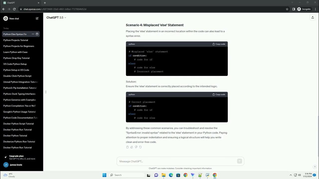 else invalid syntax in python - YouTube