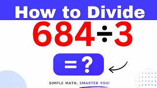 684÷3  Divide 684 by 3 - Long division Method