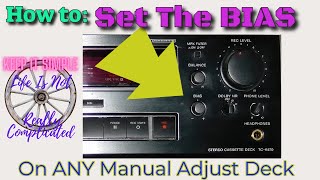 How to Perfectly Adjust Cassette Tape Bias!