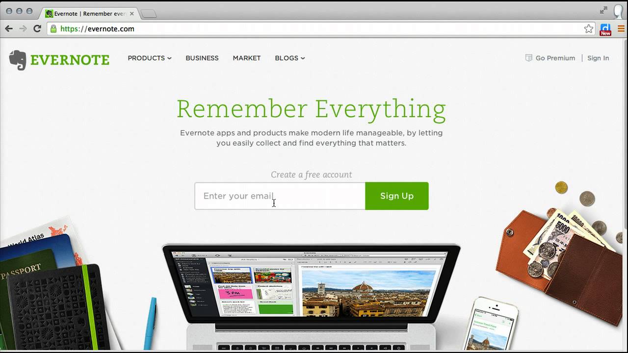 How to create an Evernote account - YouTube