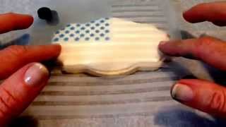 Making a flag cookie using my 2 piece stencil, available from TheCookieCountess.com