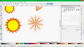 How to create Sun and Sunrays in Inkscape Software