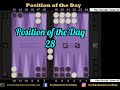 Backgammon - Position of the Day: 28 - UBC riddle