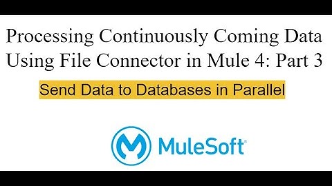 Processing Continuously Coming Data Using File Connector in Mule 4: Part 3