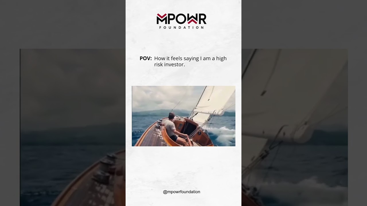 How it feels saying I am a high risk investor