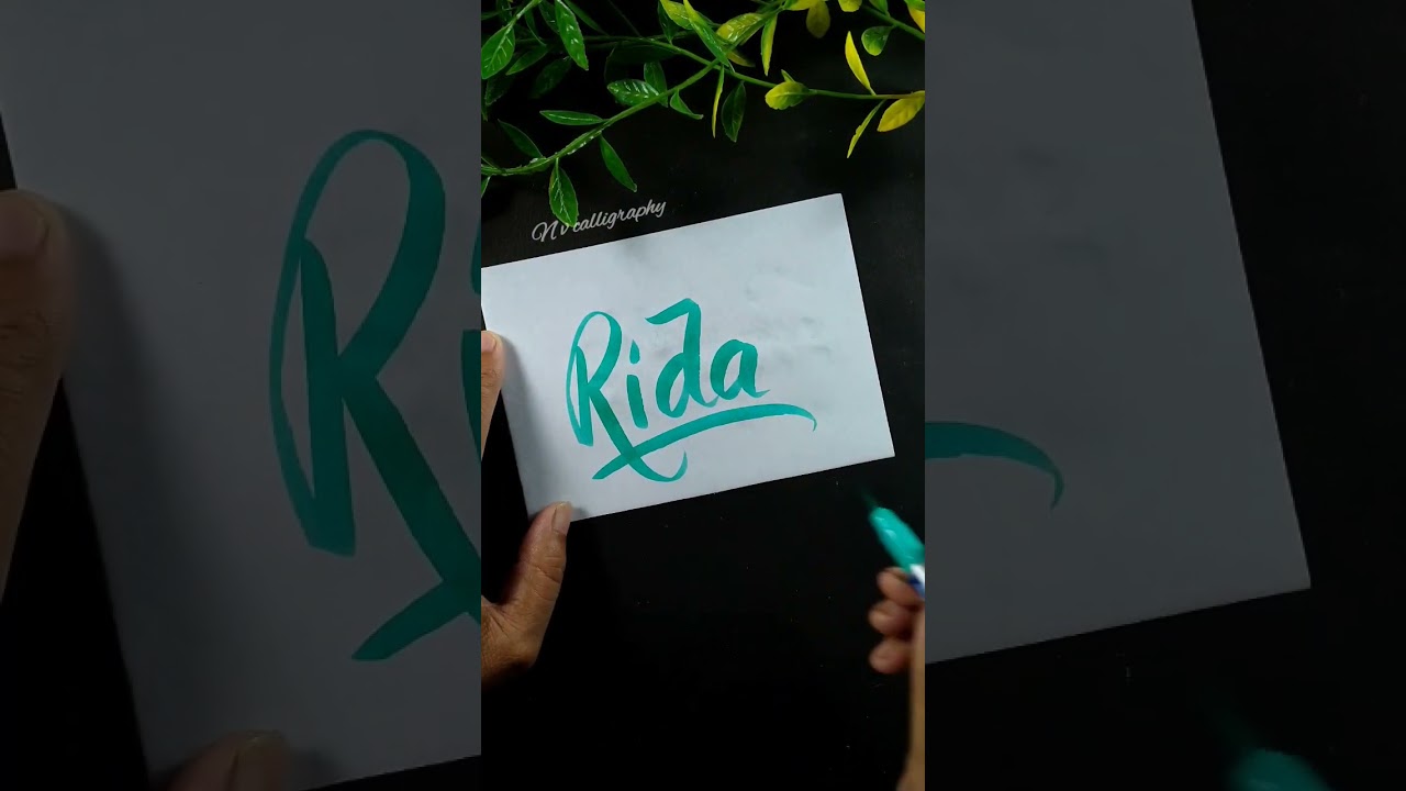 Rida name Calligraphy 