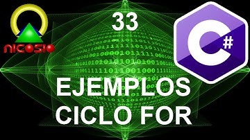 Tutorial C# 33 - Ejemplos ciclo for - Curso completo en español